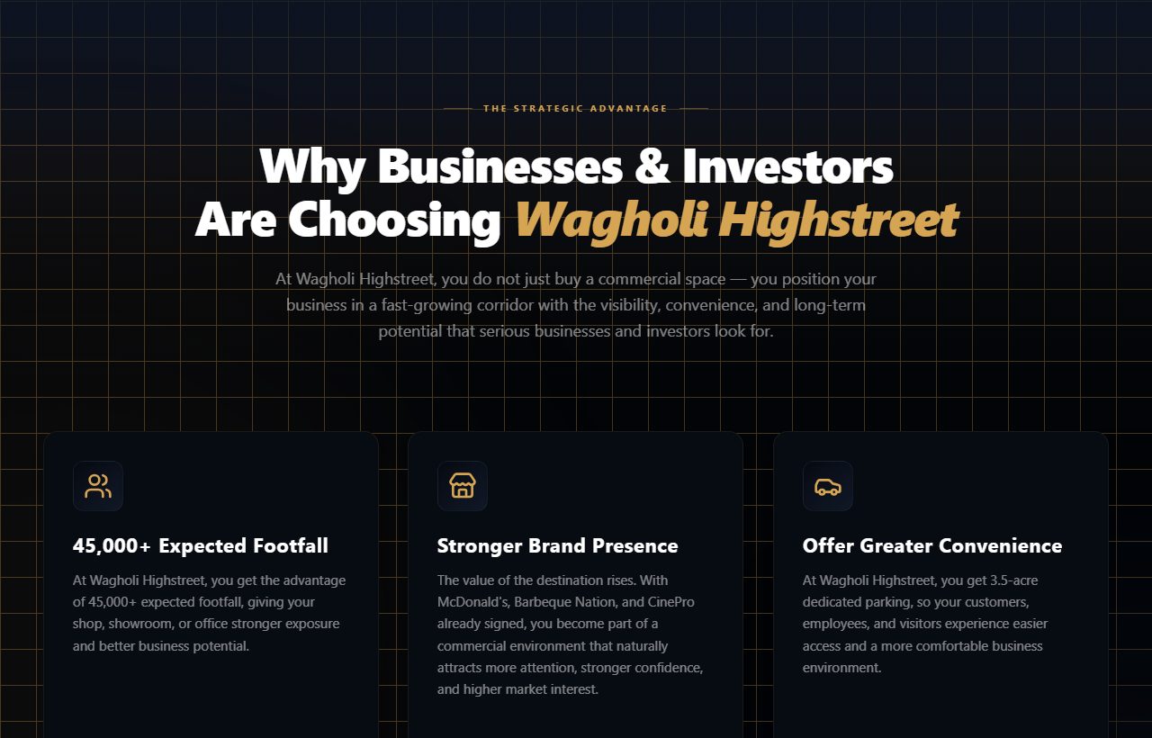 Wagholi Highstreet desktop homepage preview
