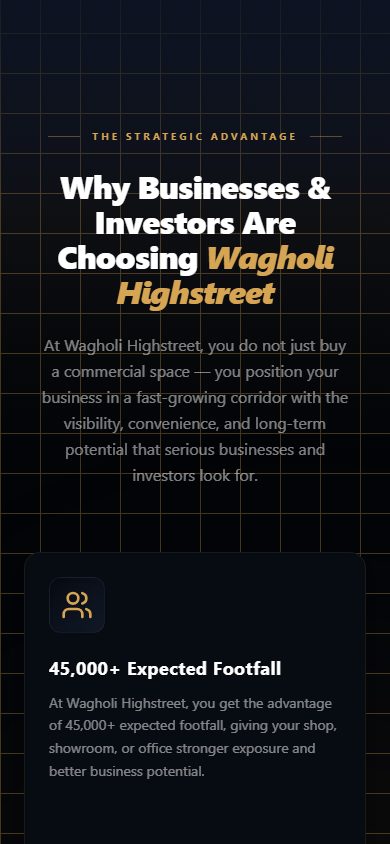 Wagholi Highstreet mobile homepage preview